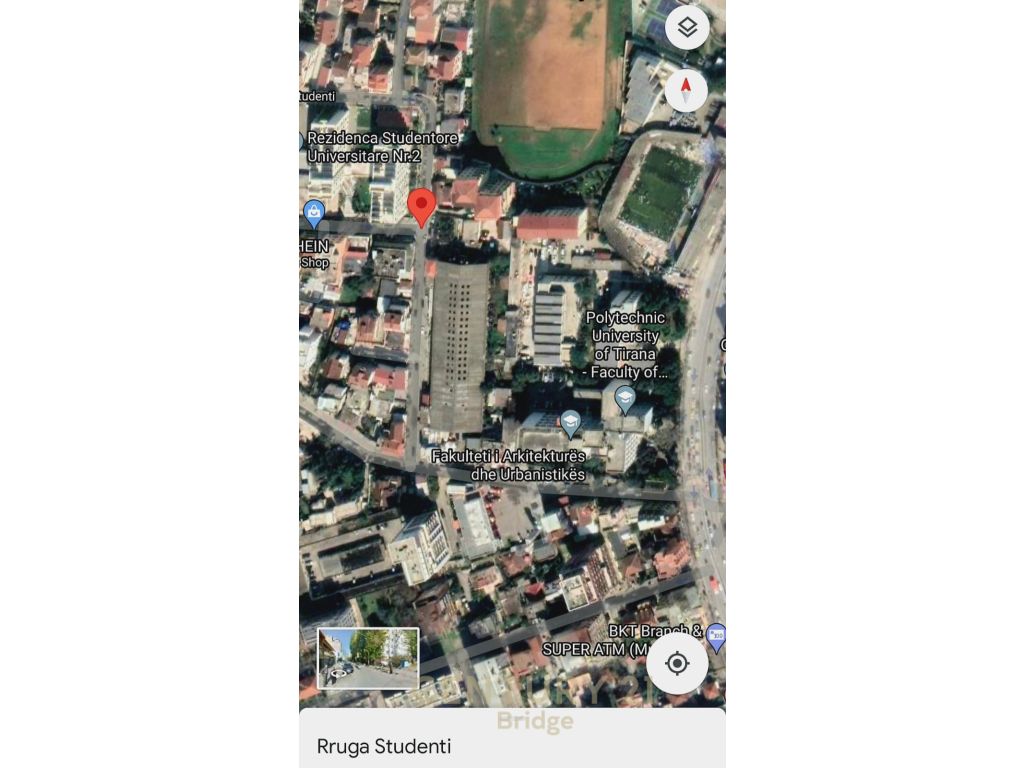 Foto e Tokë në shitje prane Konvikteve te Fakultetit te, rruga Studenti, Tiranë