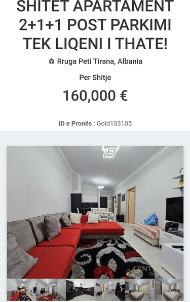 Foto e Apartment në shitje Rruga Peti, Tiranë