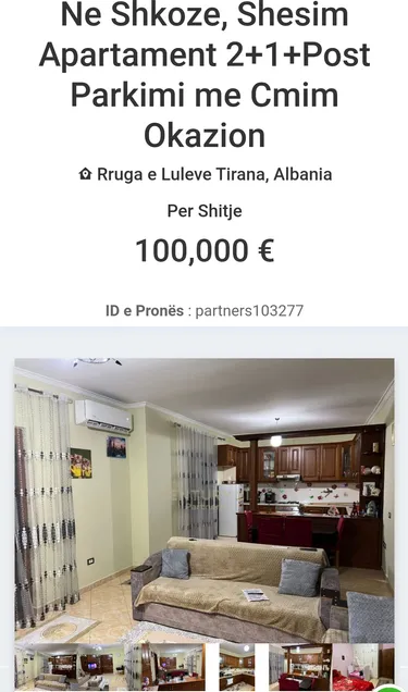 Photo of Apartment for sale Shkoze, Tiranë