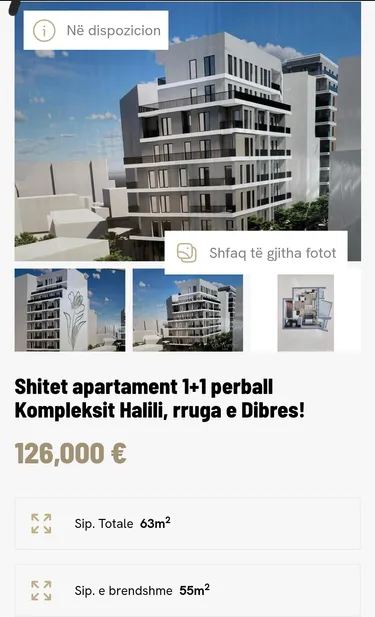 Foto e Apartment në shitje Rruga e Dibrës, Tiranë