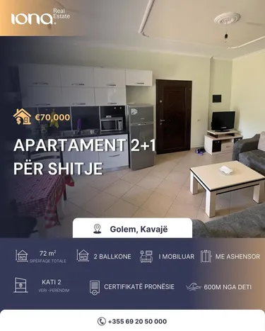 Foto e Apartment në shitje Rruga Bulevardi Pishave, Golem, Kavajë
