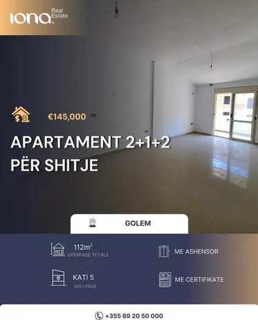 Zdjęcie Mieszkanie na sprzedaż Bulevardi i Pishave, Golem, Kavajë