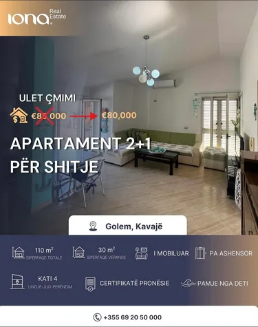 🏡 2+1 Apartment for Sale – Golem, Center
