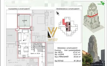 Foto e Apartment në shitje Sheshi Skënderbej, Tiranë