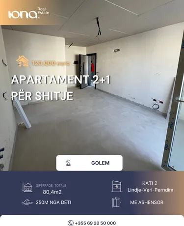 2+1 Apartment for Sale – Golem (near Grand Blue Fafa)