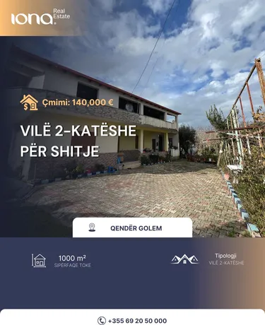 🏡 Two-Storey Villa for Sale in the Center of Golem